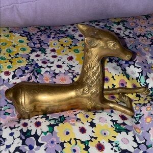 Vintage Brass Doe Deer Figure
